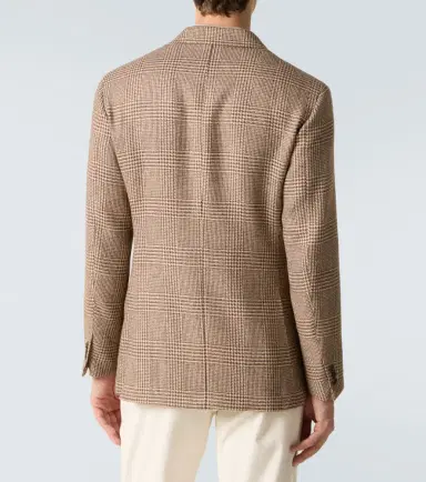 Saman Amel Prince of Wales check alpaca blazer | Thumbnail 3