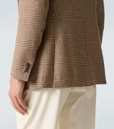 Saman Amel Prince of Wales check alpaca blazer | Thumbnail 4