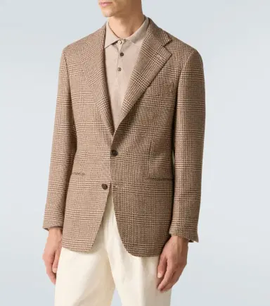 Saman Amel Prince of Wales check alpaca blazer | Thumbnail 6