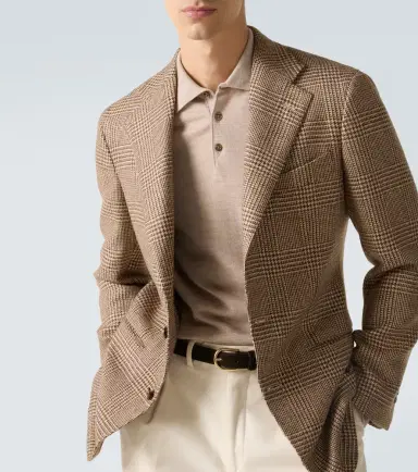 Saman Amel Prince of Wales check alpaca blazer | Thumbnail 7
