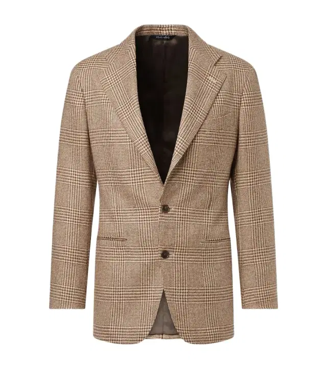 Saman Amel Prince of Wales check alpaca blazer