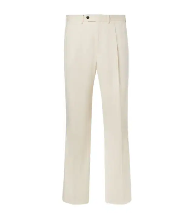 Cotton straight pants