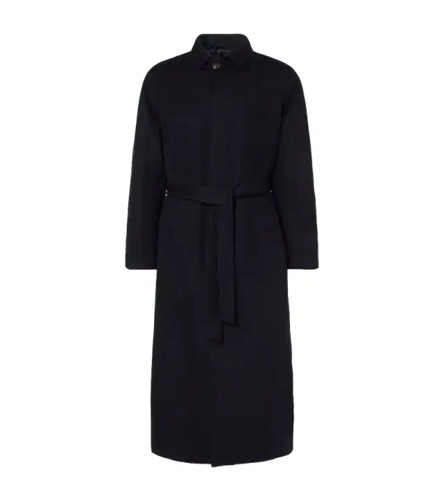 Belted wool overcoat