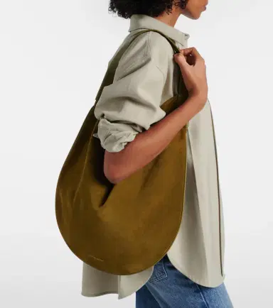 Victoria Beckham Soft Plié suede shoulder bag | Thumbnail 4