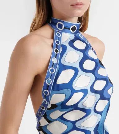 PUCCI Vivara cropped silk top | Thumbnail 4