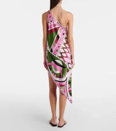 Pucci Vivara asymmetric silk satin minidress | Thumbnail 4