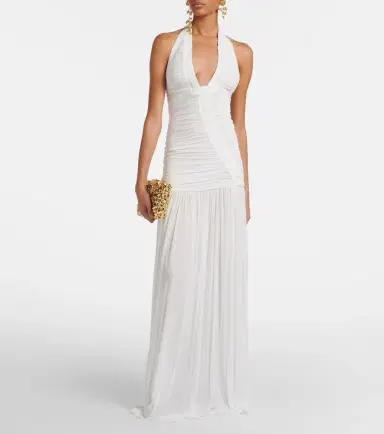 Christopher Esber Bridal Orion ruched halterneck gown | Thumbnail 4