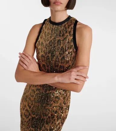 Roberto Cavalli Sequined leopard-print minidress | Thumbnail 4 Roberto Cavalli Sequined leopard-print minidress | Thumbnail 4