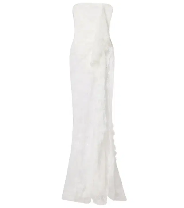 Floating draped lace gown