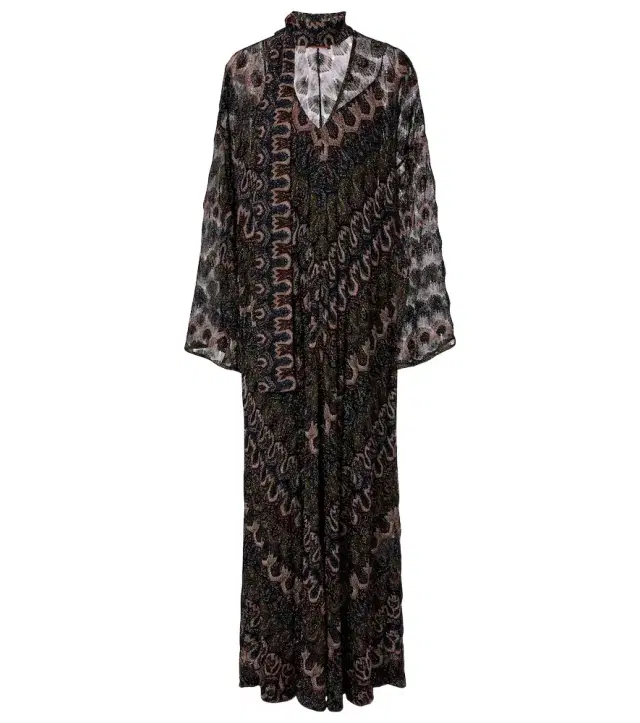 Missoni Chevron lamé maxi dress