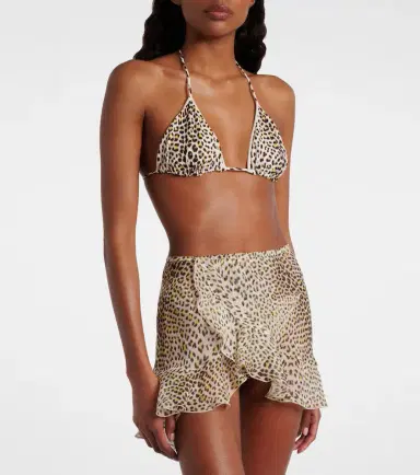 Roberto Cavalli Leopard-print silk beach cover-up | Thumbnail 2