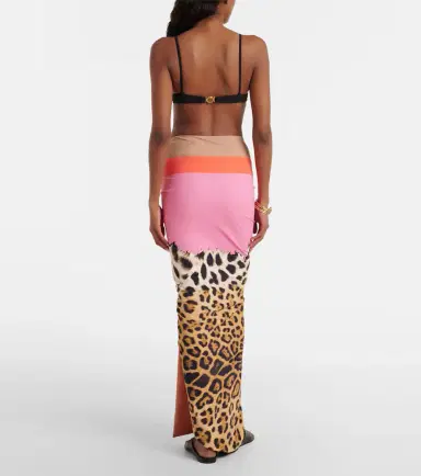 Roberto Cavalli Leopard-print asymmetric maxi skirt | Thumbnail 3