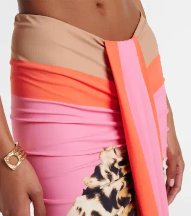 Roberto Cavalli Leopard-print asymmetric maxi skirt | Thumbnail 5