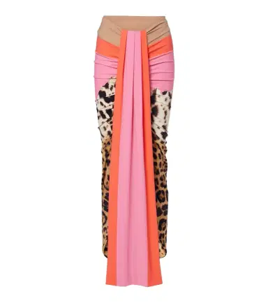 Roberto Cavalli Leopard-print asymmetric maxi skirt | Thumbnail 1