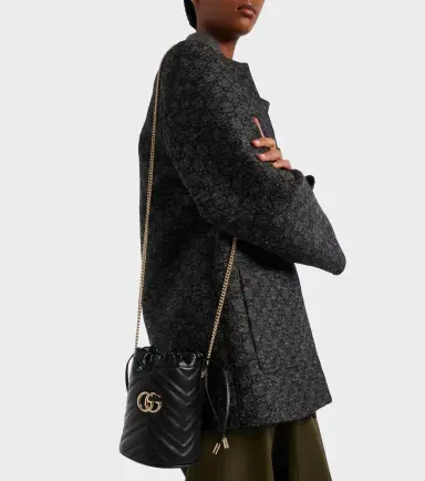 Gucci GG Marmont Small leather bucket bag | Thumbnail 5