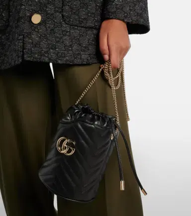 Gucci GG Marmont Small leather bucket bag | Thumbnail 7