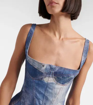 Roberto Cavalli Faded denim minidress | Thumbnail 2