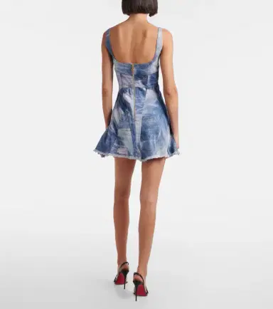 Roberto Cavalli Faded denim minidress | Thumbnail 4