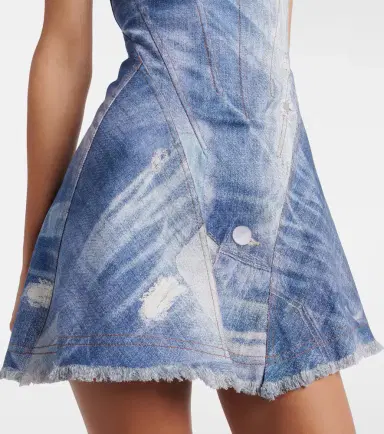Roberto Cavalli Faded denim minidress | Thumbnail 5