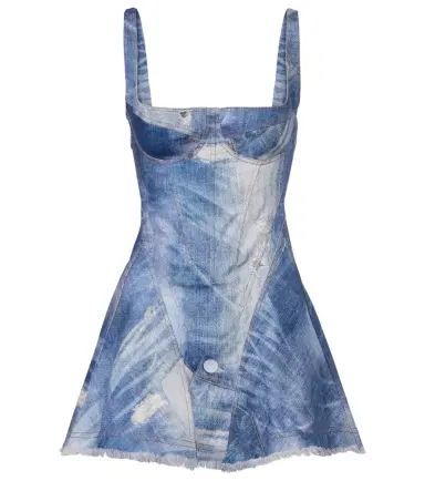 Roberto Cavalli Faded denim minidress | Thumbnail 1