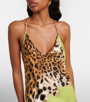 Roberto Cavalli Printed silk slip dress | Thumbnail 2