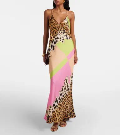 Roberto Cavalli Printed silk slip dress | Thumbnail 4