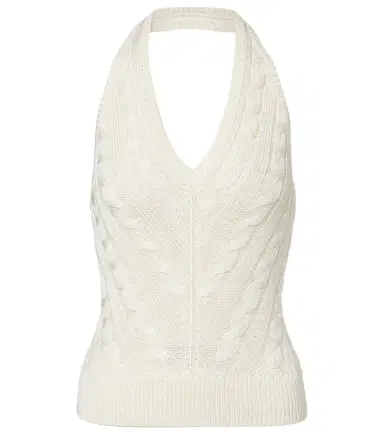 Ralph Lauren Collection Cable-knit halterneck silk top | Thumbnail 1 Ralph Lauren Collection Cable-knit halterneck silk top | Thumbnail 1