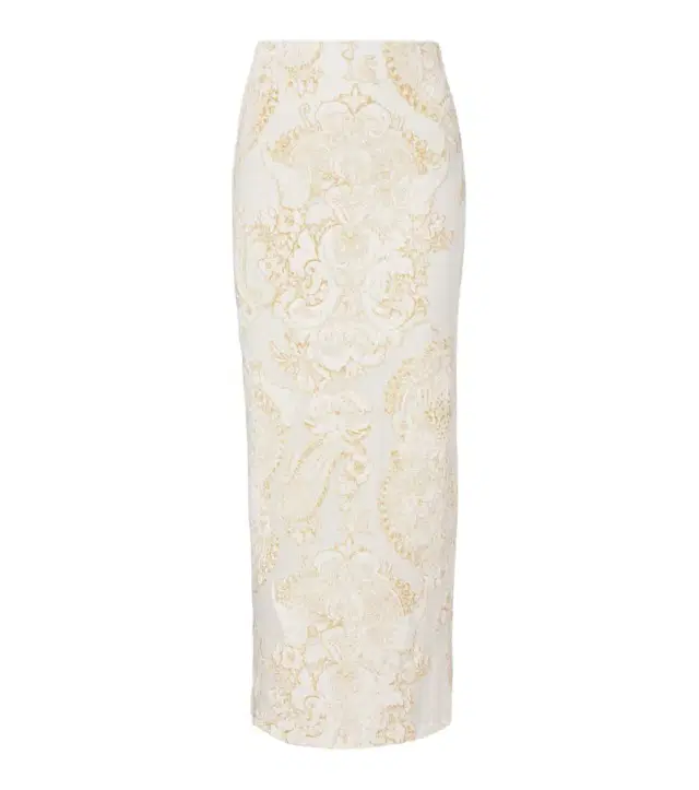 Printed midi skirt