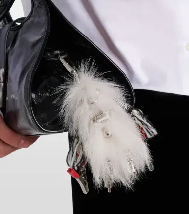 Prada Rufus stainless steel keychain | Thumbnail 4