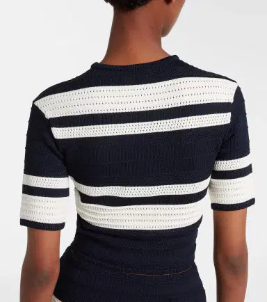 Ralph Lauren Collection Knitted striped crop top | Thumbnail 3