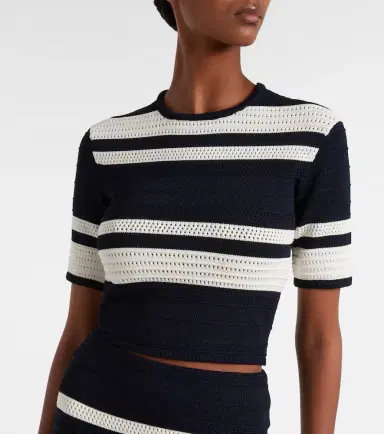 Ralph Lauren Collection Knitted striped crop top | Thumbnail 4