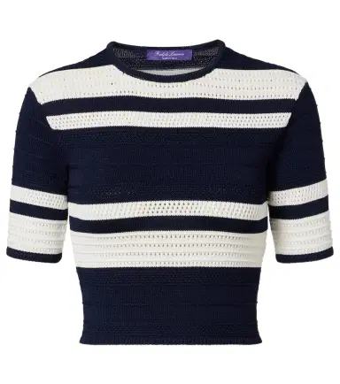 Ralph Lauren Collection Knitted striped crop top | Thumbnail 1