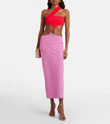 Roberto Cavalli Cutout one-shoulder midi dress | Thumbnail 5
