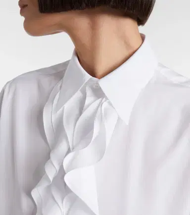 Ralph Lauren Collection Ruffled cotton poplin shirt | Thumbnail 6