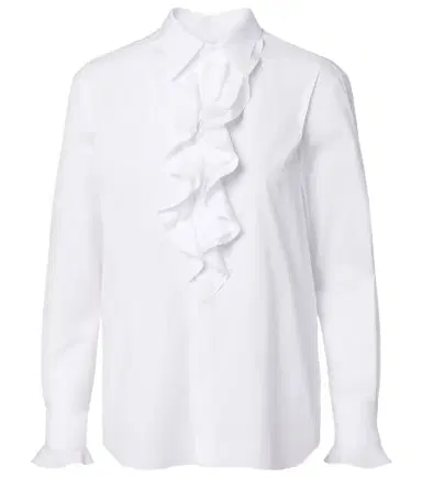 Ralph Lauren Collection Ruffled cotton poplin shirt | Thumbnail 1