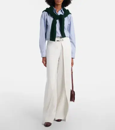 Ralph Lauren Collection Imann pleated linen wide-leg pants | Thumbnail 3