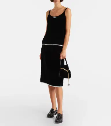 Prada Lace-trimmed velvet camisole | Thumbnail 2