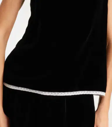 Prada Lace-trimmed velvet camisole | Thumbnail 3