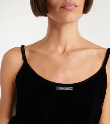 Prada Lace-trimmed velvet camisole | Thumbnail 5