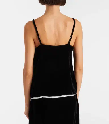 Prada Lace-trimmed velvet camisole | Thumbnail 6