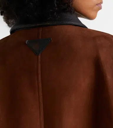 Prada Leather-trimmed suede field jacket | Thumbnail 6