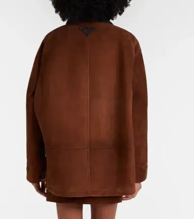 Prada Leather-trimmed suede field jacket | Thumbnail 7
