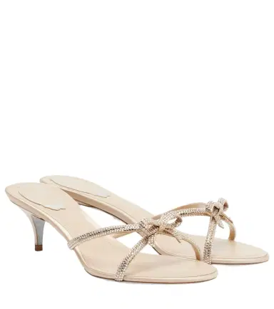René Caovilla Bow-detail crystal-embellished sandals | Thumbnail 1