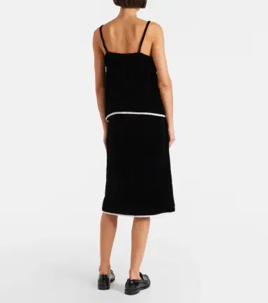 Prada Lace-trimmed velvet midi skirt | Thumbnail 4 Prada Lace-trimmed velvet midi skirt | Thumbnail 4