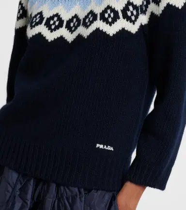 Prada Fair Isle wool and cashmere sweater | Thumbnail 3