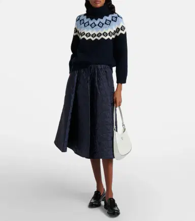 Prada Fair Isle wool and cashmere sweater | Thumbnail 5