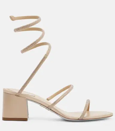 René Caovilla Cleo crystal-embellished satin sandals | Thumbnail 2 René Caovilla Cleo crystal-embellished satin sandals | Thumbnail 2