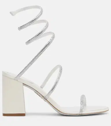 René Caovilla 80 embellished satin sandals | Thumbnail 2 René Caovilla 80 embellished satin sandals | Thumbnail 2