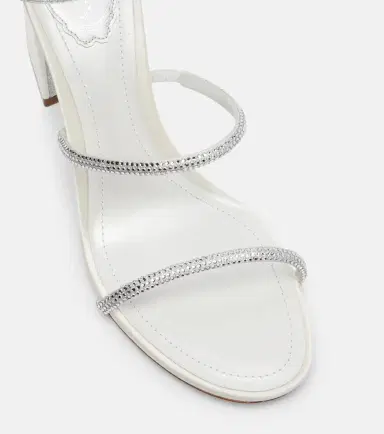 René Caovilla 80 embellished satin sandals | Thumbnail 3 René Caovilla 80 embellished satin sandals | Thumbnail 3