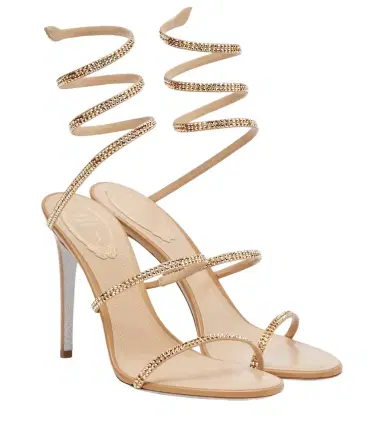 René Caovilla Cleo embellished satin sandals | Thumbnail 1 René Caovilla Cleo embellished satin sandals | Thumbnail 1